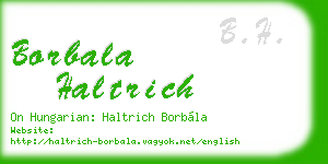 borbala haltrich business card