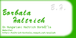 borbala haltrich business card